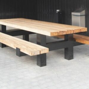 Mesa Comedor H con Banquetas Rústico C#907